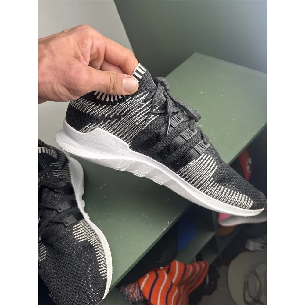 Adidas EQT Support ADV Primeknit Black White Men's Size 13 US Sneakers (BY9390)